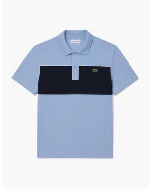 Lacoste Regular Fit Colour-Block Pique Polo Shirt Aphylla/Blackbird - Blue