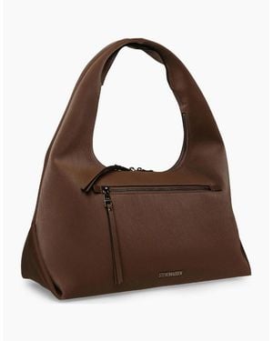Steve Madden Crescent Shape Hobo Bag With And Hardware - Brown