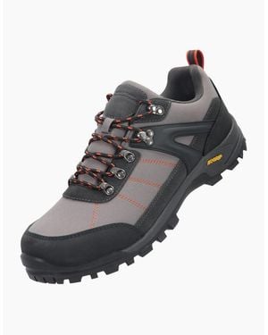 Mountain Warehouse Storm Suede Isogrip Walking Shoes - Grey
