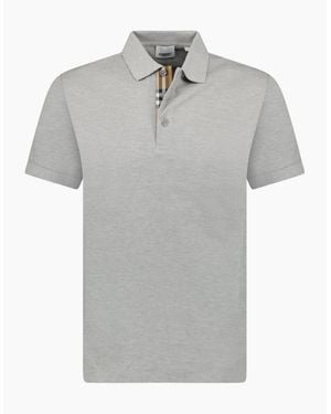Burberry Hartford Check Polo Shirt - Grey