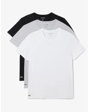Lacoste 3-Pack Lounge T-Shirts - White