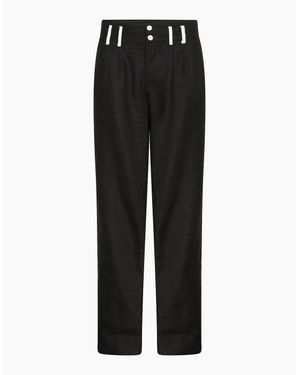 No Emotions Linen Trousers - Black