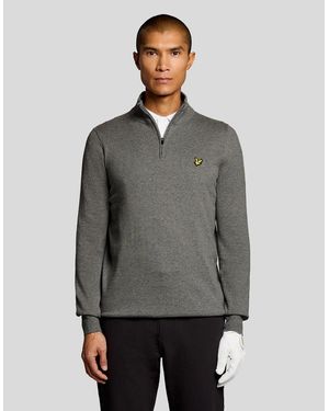 Lyle & Scott Performance 1/4 Zip Jumper - Grey