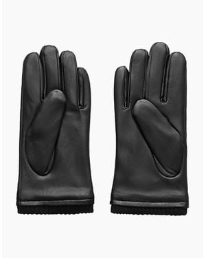 French Connection Classic Leather Gloves - Black