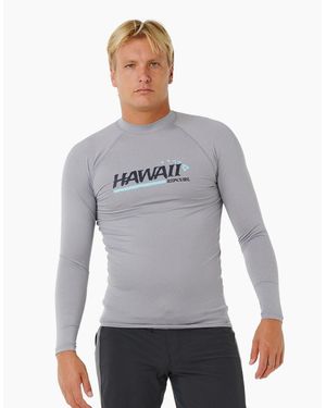 Rip Curl Rip Curl Hawaii Gritty Upf Long Sleeve Rash Vest - Grey