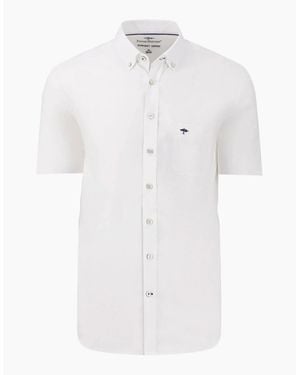 Fynch-Hatton Fynch-Hatton Short Sleeved Oxford Shirt - White
