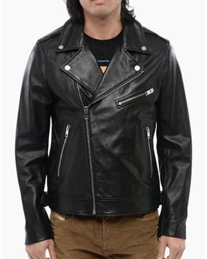 DIESEL L-Garrett-R Leather Jacket - Black
