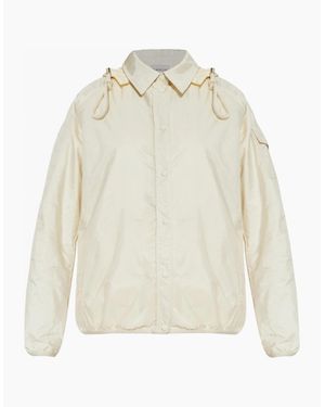 Moncler Hooded Overshirt Cream - White