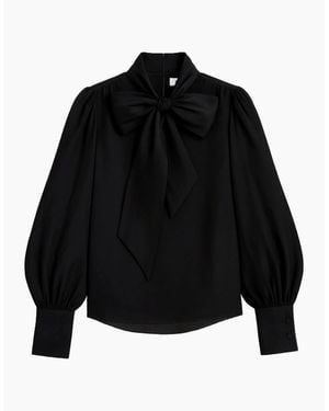 Ro&zo Bow Detail Blouse - Black