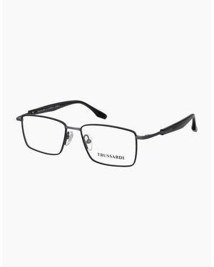 Trussardi Optical Frame Tsm1047Gt 09A 54 & Sunglasses Clip Tsm1047Gt 09Ag 54 - Metallic