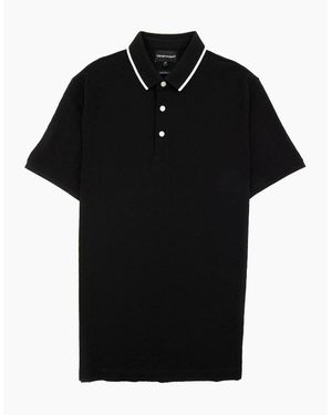 Emporio Armani All Over Jacquard Eagle Logo Polo 999 - Black