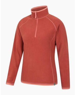 Mountain Warehouse Ladies Montana Half Zip Fleece Top - Red