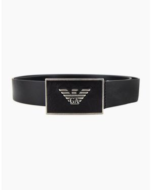 Emporio Armani Eagle Logo Cintura Belt - Black