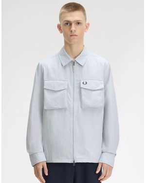 Fred Perry Ripstop Pocket Overshirt - Grey