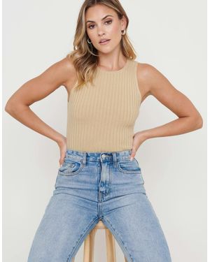 Pretty Lavish Billie Twisted Cut Out Top - Blue
