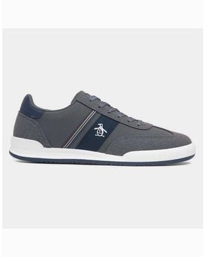 Original Penguin Penguin Stripe Flat Heel Trainers - Blue