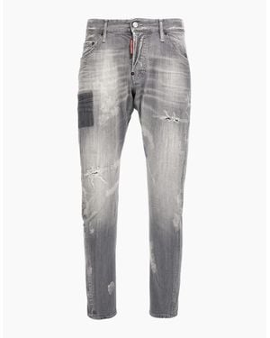 DSquared² Sexy Twist Jeans Worn Faded Style Jeans - Grey