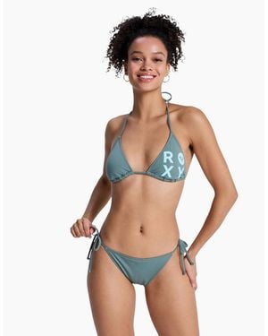 Roxy Solid Essentials Two Piece Tiki Tri Bikini - White