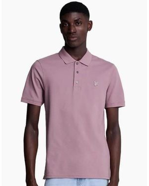 Lyle & Scott Lyle & Scott Tonal Eagle Mountain Thistle Polo Shirt - Purple