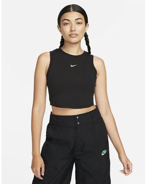 Nike Chill Tank Crew Neck Sleeveless Muscle Tank - Black
