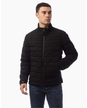 BOSS Coldio Solid Patterned Puffer Jacket - Black
