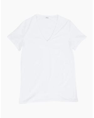 Hom Supreme Cotton V-Neck T-Shirt - White