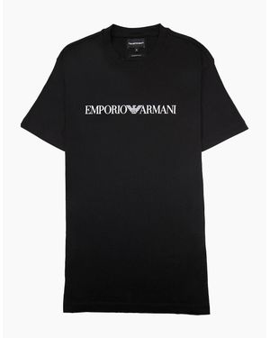 Emporio Armani Pima-Jersey T-Shirt With Logo - Black