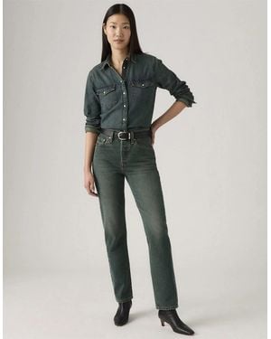 Levi's 501 Five Pocket Straight Leg Jeans - Green