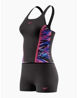 Speedo Ladies Hyperboom Splice Tankini Set - Black