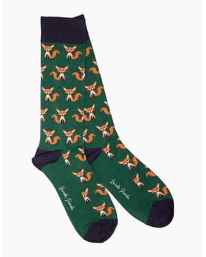 Swole Panda Mr Fox Bamboo Socks - Green