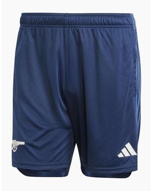 adidas Afc Solid Bermuda Shorts With Elasticated Waistband - Blue