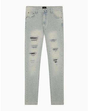 Magrit Ripped Slim Jeans - Grey