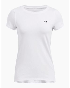 Under Armour Ladies Performance Heatgear Short-Sleeved Training T-Shirt - White