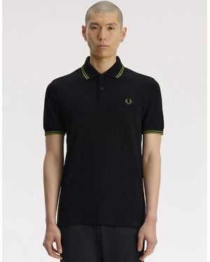 Fred Perry Twin Tipped Polo Shirt - Black