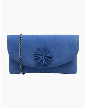 Lotus Rose Clutch Bag - Blue
