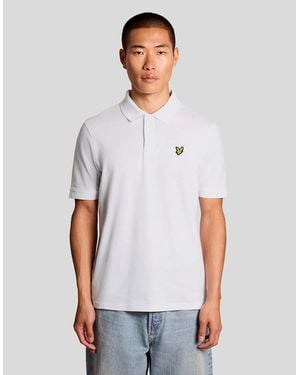 Lyle & Scott Jacquard Tipped Polo Shirt - White
