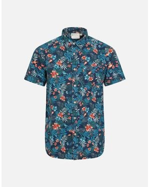 Mountain Warehouse Tropical Floral Short-Sleeved Shirt - Blue