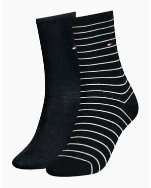 Tommy Hilfiger 2-Pack Small Stripe Socks - Black