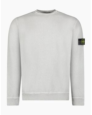 Stone Island Organic Cotton Fleece Sweatshirt - Grey