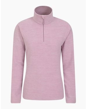 Mountain Warehouse Ladies Snowdon Melange Fleece Top - Pink