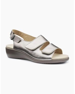 Hotter Easy Ii Wide Fit Wedge Sandals - White