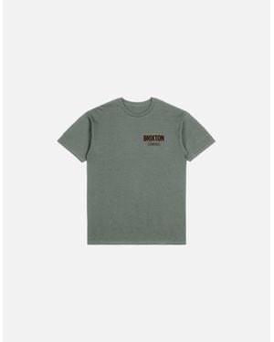 Brixton Laurel Wreath Raven S/S Tailored T-Shirt - Green