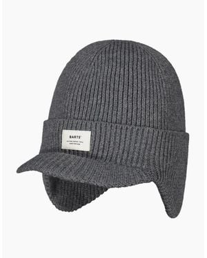 Barts Coedy Knitted Beanie Hat With Earflaps - Grey