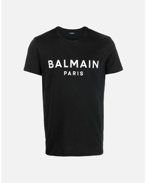 Balmain Paris Print Logo T-Shirt - Black