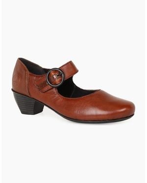 Rieker Twirl Mary Jane Court Shoes - Brown