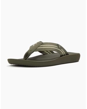 Fitflop Iqushion Polyester Deep/Sage Flip Flops - Green