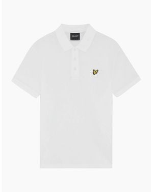 Lyle & Scott Lyle & Scott Popcorn Jacquard Polo Shirt - White