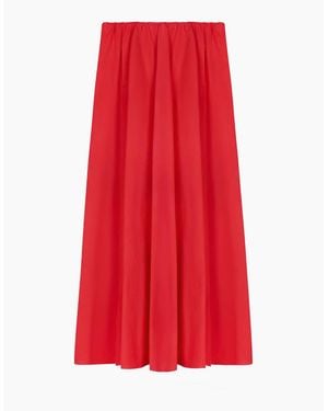 Ro&zo Cotton Poplin Skirt - Red