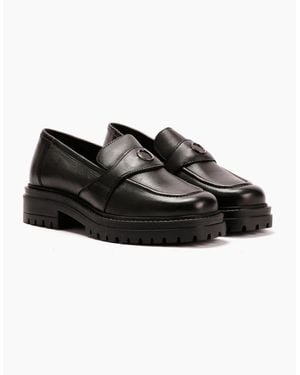 Osprey London The Greenwich Leather Loafers - Black