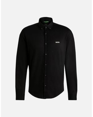 BOSS Boss B Motion Regular Fit Stretch Shirt - Black
